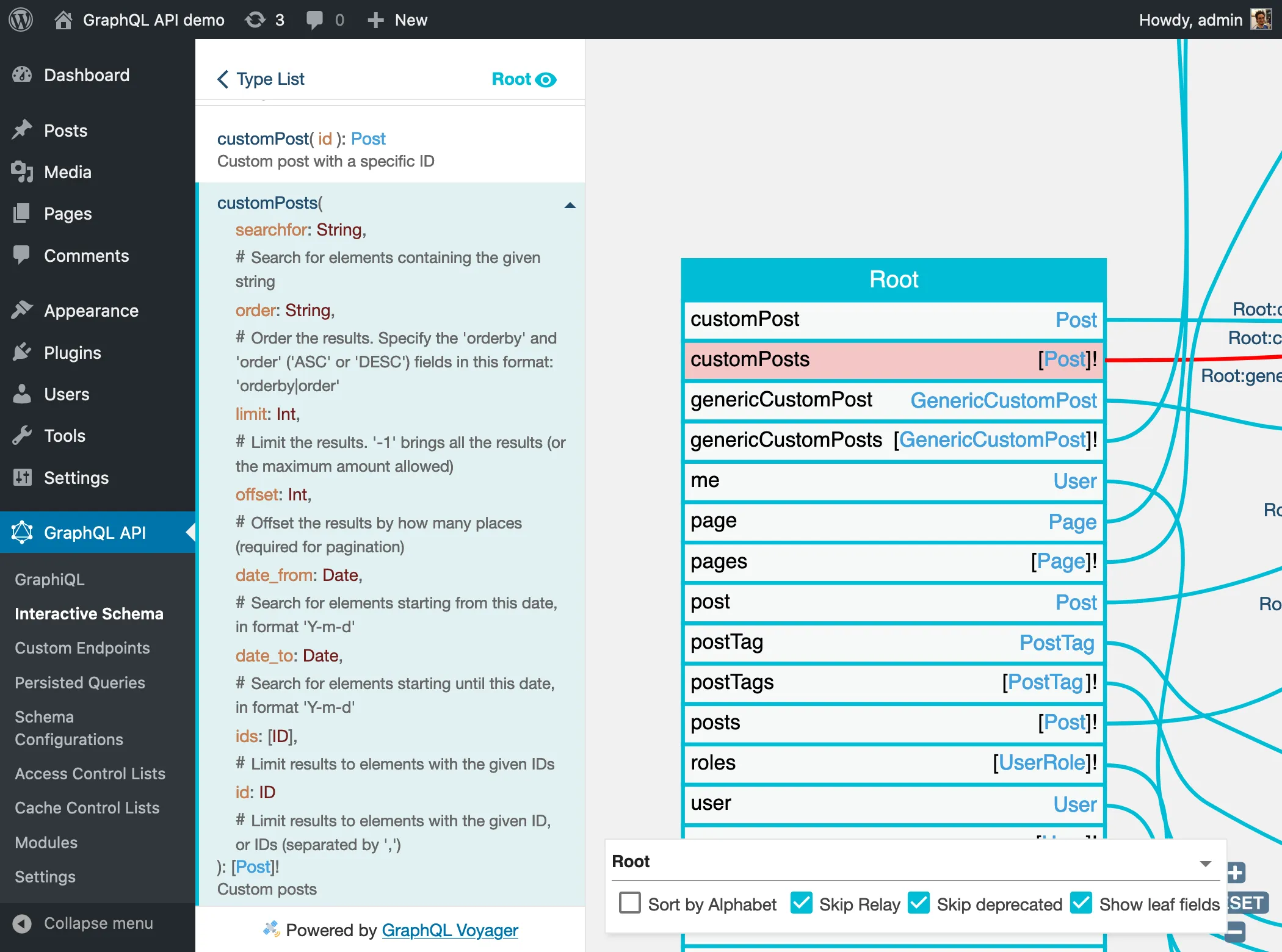 Trường `customPosts` phân giải thành kiểu `Post` Trường customPosts phân giải thành kiểu Post