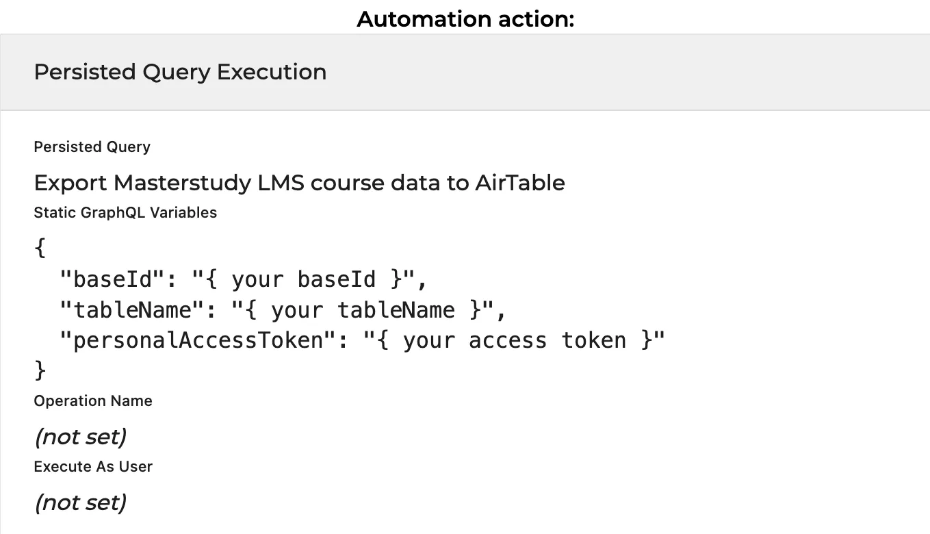 Action của automation