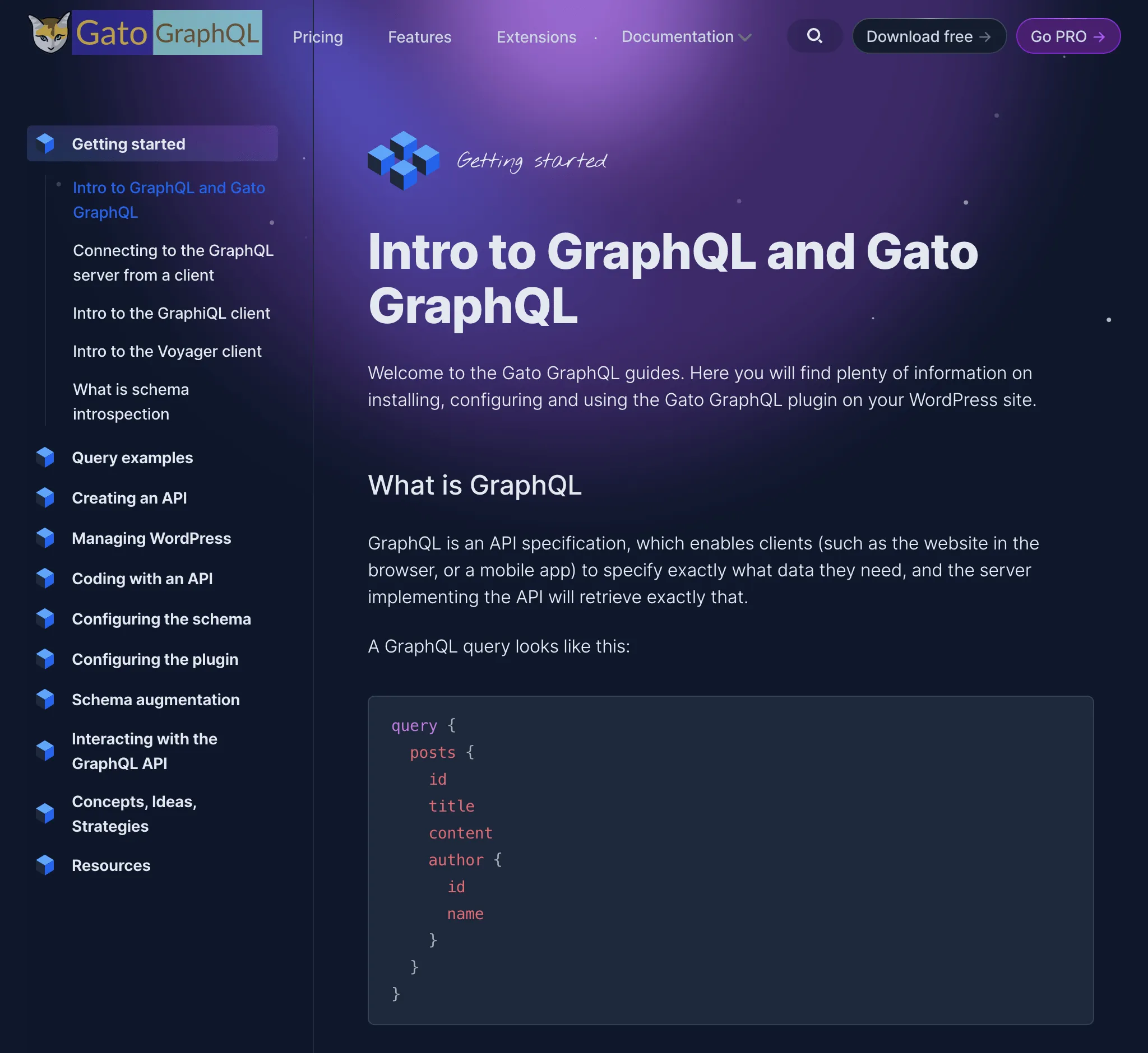 Tài liệu trên trang web mới của Gato GraphQL