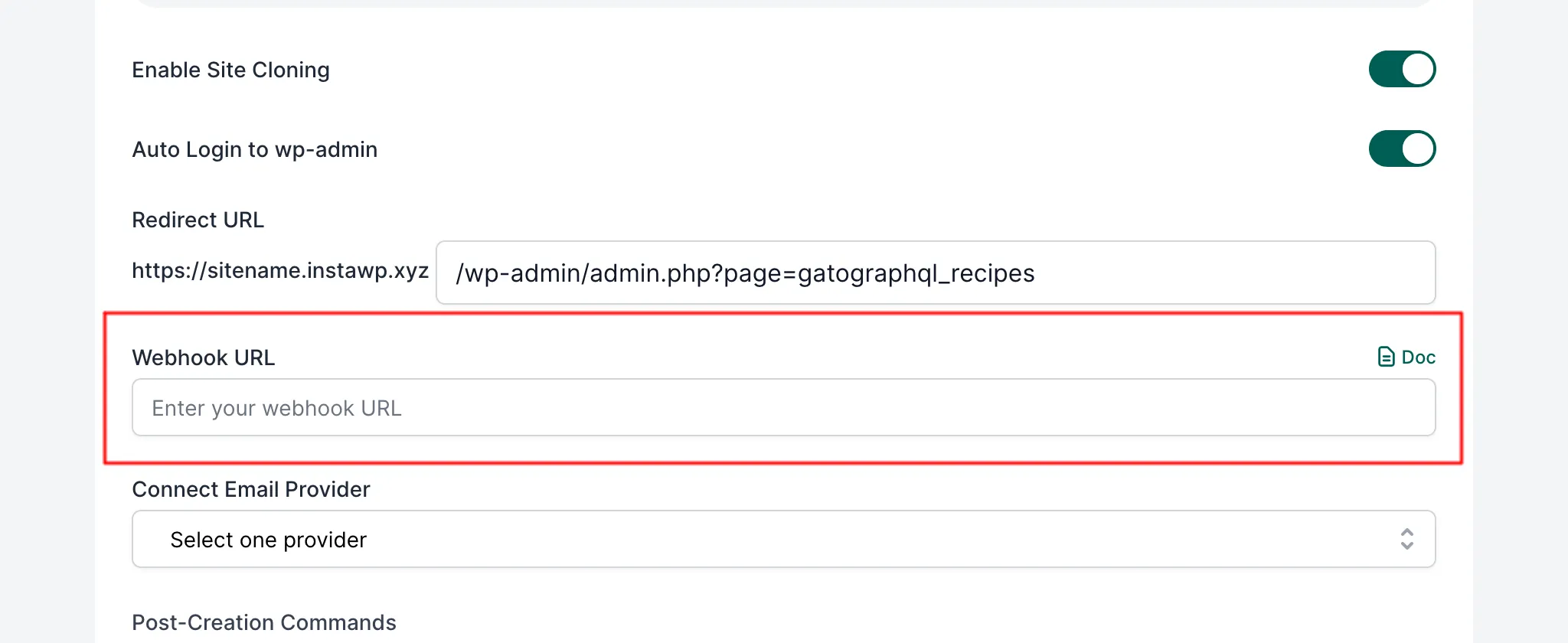 Tùy chọn nâng cao cho các template InstaWP