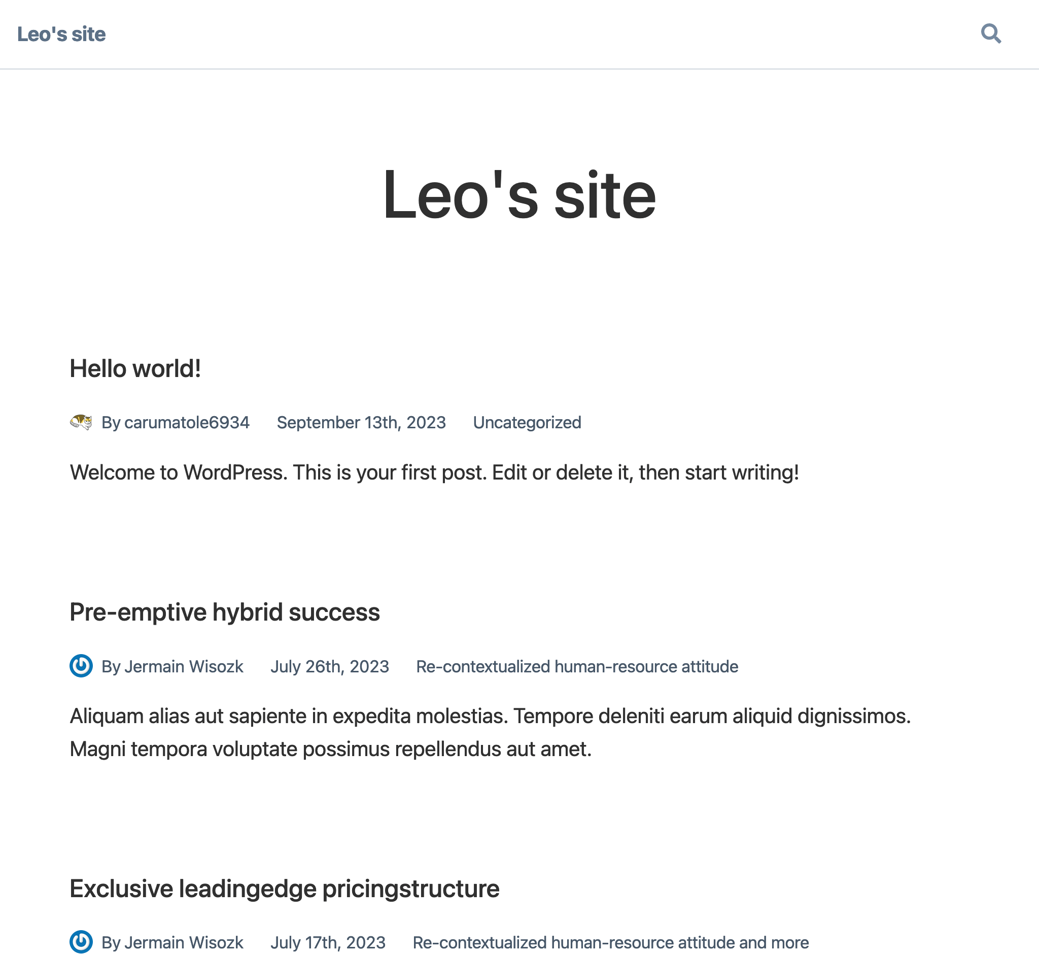 Trang web sử dụng Next.js WordPress starter cho Gato GraphQL