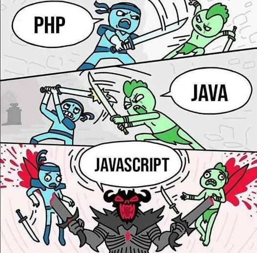 PHP vs Java vs JavaScript. Nguồn ảnh: <a href='https://twitter.com/themarcba/status/1245273834577711104'>@themarcba</a> PHP vs Java vs JavaScript