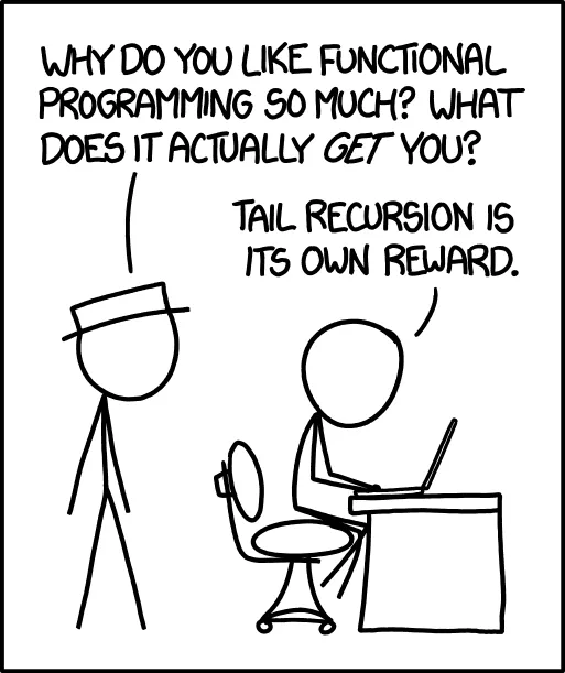 Đệ quy @ xkcd. Nguồn ảnh: <a href='https://xkcd.com/1270/'>xkcd</a> Đệ quy @ xkcd